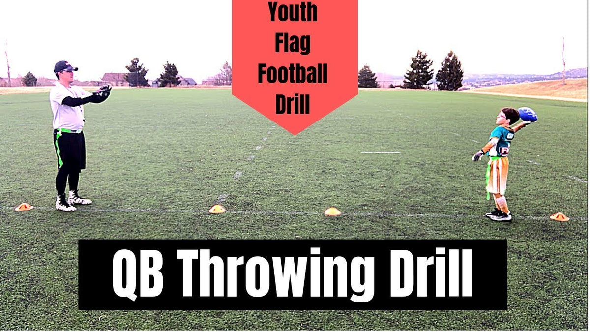 Youth Flag Football Drill QB Throwing Passing Drill for Beginners