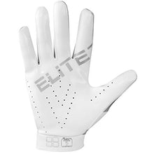 Load image into Gallery viewer, EliteTek RG-14 Football Gloves Youth and Adult (White/Silver, Youth M)