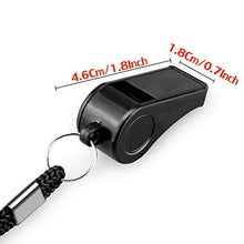 Load image into Gallery viewer, Hipat Whistle, 2 Packs Plastic Sports Whistles with Lanyard, Loud Crisp Sound Whistle Ideal for Coaches, Referees, and Officials (Color)