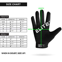 Load image into Gallery viewer, EliteTek RG-14 Football Gloves - Youth Football Gloves - Football Gloves Kids - Football Gloves Men(Black/Black, Youth S)