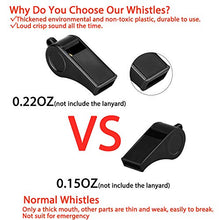 Load image into Gallery viewer, Hipat Whistle, 2 Packs Plastic Sports Whistles with Lanyard, Loud Crisp Sound Whistle Ideal for Coaches, Referees, and Officials (Color)