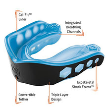 Load image into Gallery viewer, Shock Doctor Gel Max Mouth Guard, Sports Mouthguard for Football, Lacrosse, Hockey, Basketball, Flavored mouth guard, Youth & AdultBLACK, Adult, Non-flavored