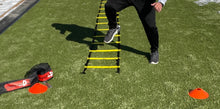 Load image into Gallery viewer, Coach&#39;s Kit - Clipboard, 12 Cones, Agility Ladder, and Drills