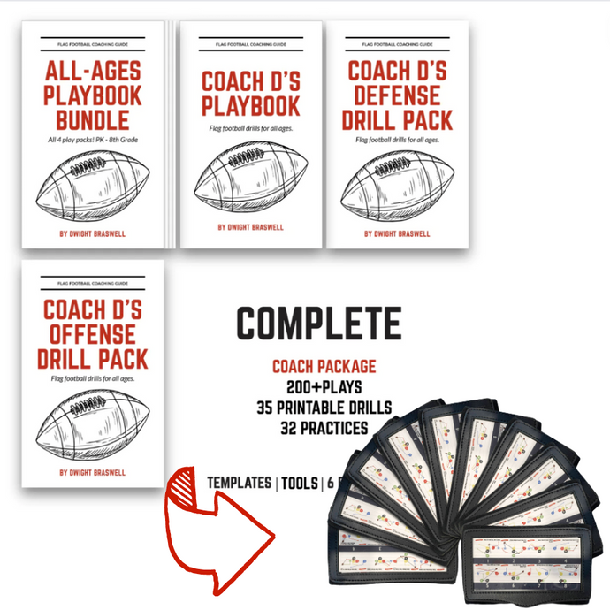 Plug & Play Bundle: Offense Plays, Practices, Drills & 10 Wristbands