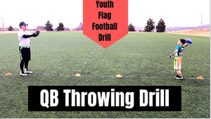 Youth Flag Football Drill | QB Throwing - Passing Drill for Beginners | Step Back Throw Drill