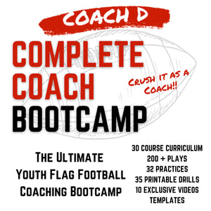 Copy of COMPLETE NEW COACH BUNDLE: 200 Plays, 24 Defense Plays, 40 Drills, 32 Practices, 10 Wristbands, Coach Kit, 40 EXCL videos *First Time Coach FAVORITE*