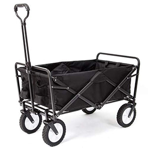 Mac Sports Collapsible Folding Outdoor Utility Wagon, Black
