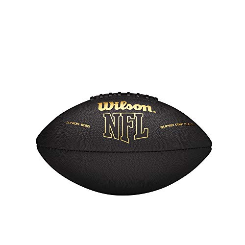 Wilson NFL Super Grip Football - Black/Gold, Junior (Age 9-12) (WTF179