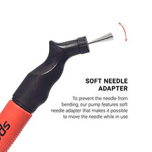 Load image into Gallery viewer, SPORTBIT Ball Pump with 5 needles - Push &amp; Pull Inflating System - Great for All Sports balls - Volleyball Pump, Basketball Inflator, Football &amp; Soccer Ball Air Pump - Goes with Needles Set and E-Book