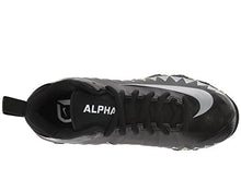 Load image into Gallery viewer, Nike Kid&#39;s Alpha Menace Shark BG Football Cleats (4.5 M US Big Kid, Black/White/Metallic Silver)