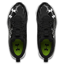Load image into Gallery viewer, Under Armour Boy&#39;s Spotlight Franchise RM Jr Football Shoe, Black (001)/White, 6
