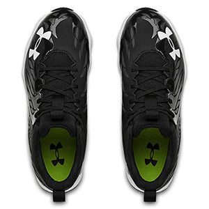 Under Armour Boy's Spotlight Franchise RM Jr Football Shoe, Black (001)/White, 6