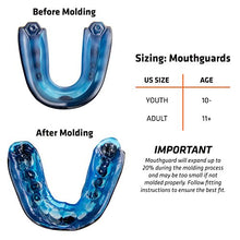 Load image into Gallery viewer, Shock Doctor Gel Max Mouth Guard, Sports Mouthguard for Football, Lacrosse, Hockey, Basketball, Flavored mouth guard, Youth &amp; AdultBLACK, Adult, Non-flavored