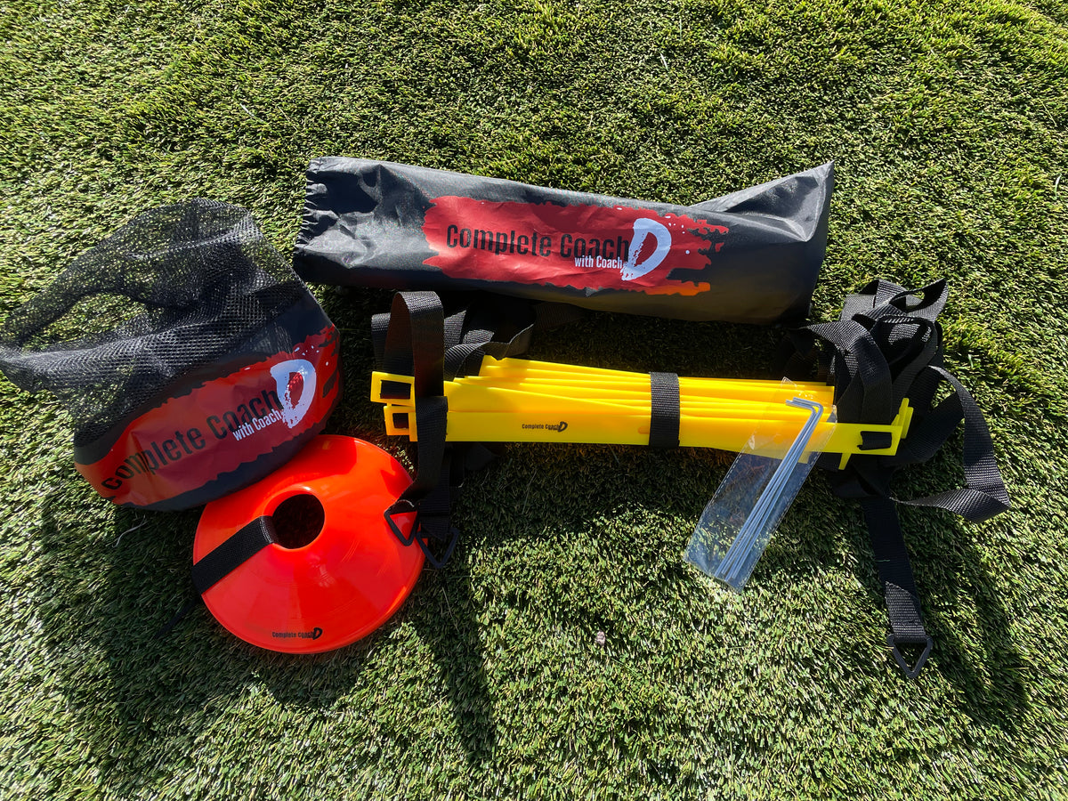 Coach’s Starter Pack: 12 Cones, Agility Ladder and 20+ Drills