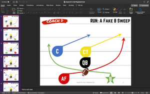 Coach D's COMPLETE COACH PPT Slides (All Plays in Powerpoint) + FREE Wristband Template *Edit & Print