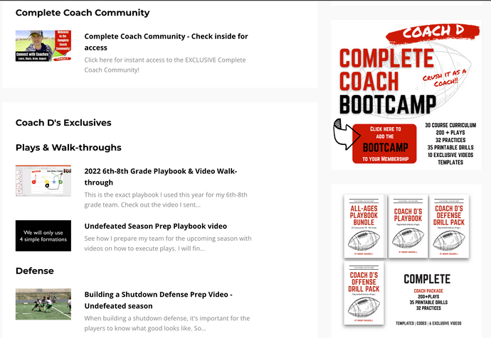 Coach D’s Exclusives - Plays, videos, defense tips, and more delivered monthly