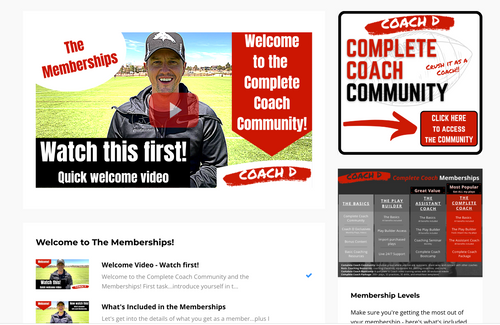 The Memberships - Choose your Membership Level & Become a COMPLETE COACH!